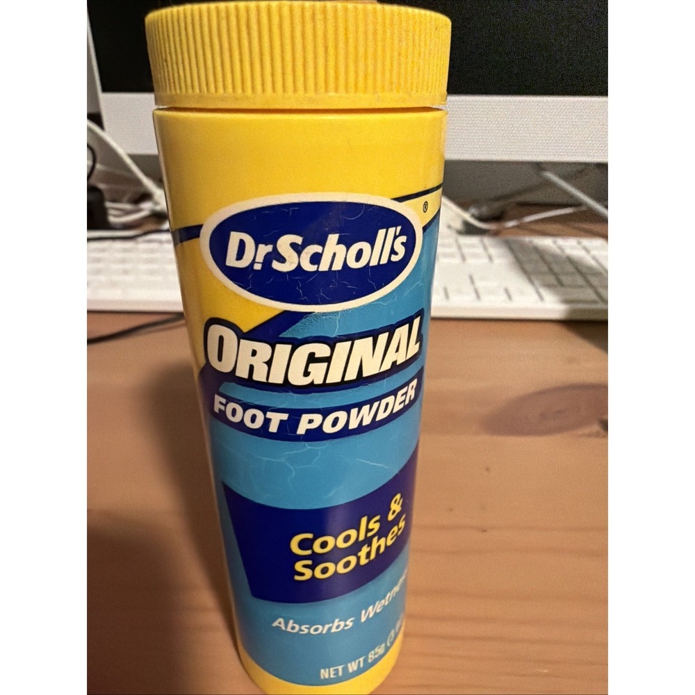 VTG 90's Dr. Scholls Original Foot Powder W/ TALC - 1 oz Soothing Trial NEW